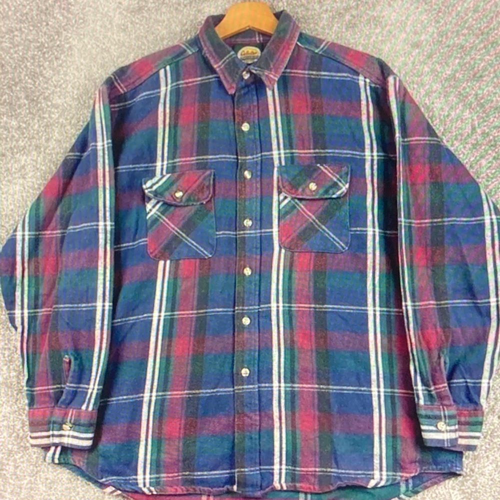 Eddie Bauer Multicolor Plaid Button Down Shirt